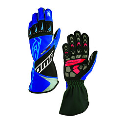 Gants Karting Adulte OMP KS-2R Bleus Cyan / Blancs